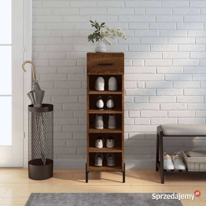 Szafka na buty brązowy dąb 30x35x105 WM829691