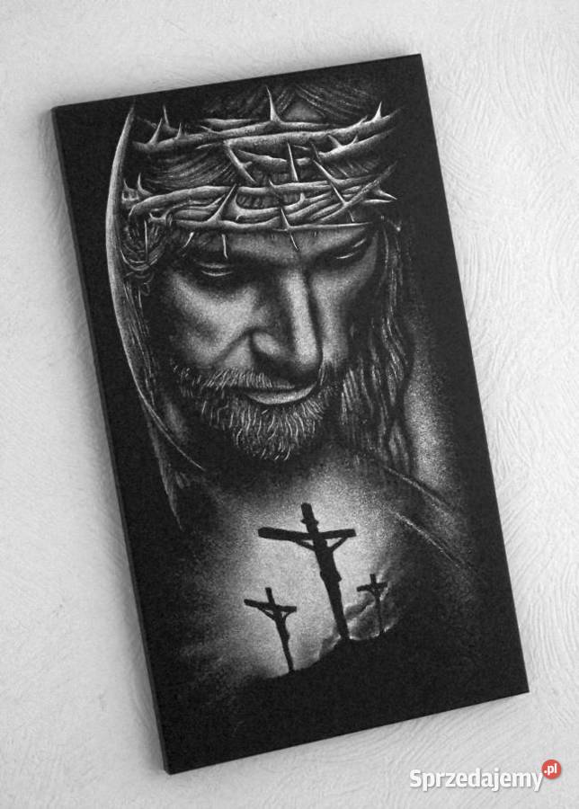 Jezus Chrystus Obraz ręcznie grawerowany na świętokrzyskie Sandomierz