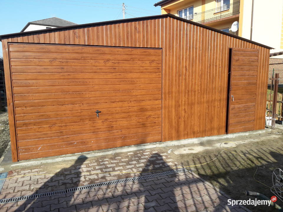 Podwójny Garaż Blaszany w kolorze Orzech 8x6m Kraków