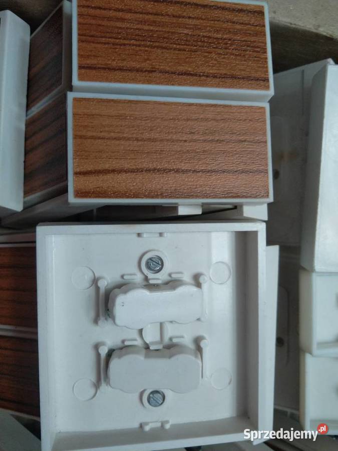 Ospel Biały Bakelit Włącznik Podwójny Płock