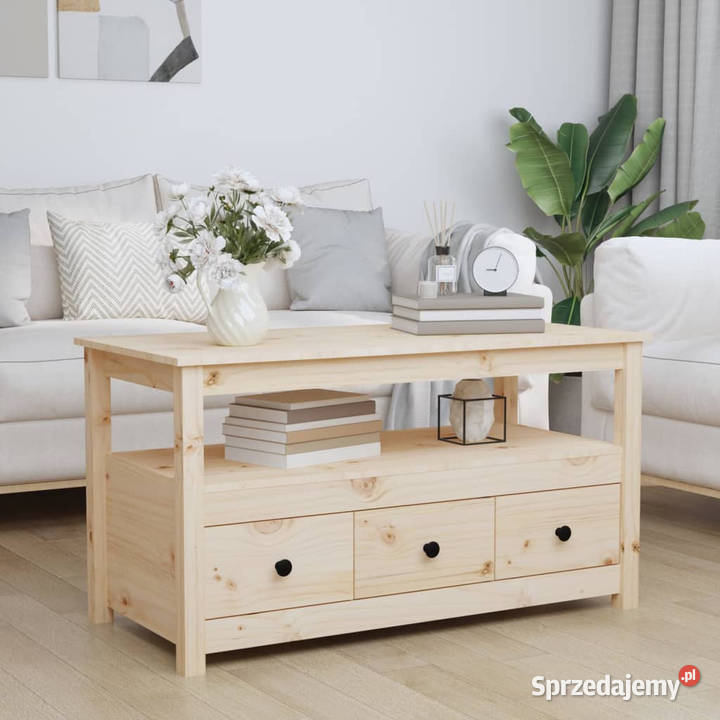 Stolik kawowy 102x49x55 lite drewno sosnowe Warszawa