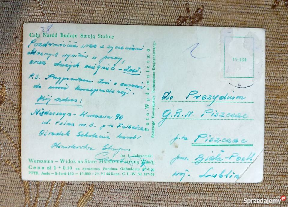 WIDOK NA STARE MIASTO W WARSZAWIE STRONY WISŁY lubelskie Piszczac sprzedam
