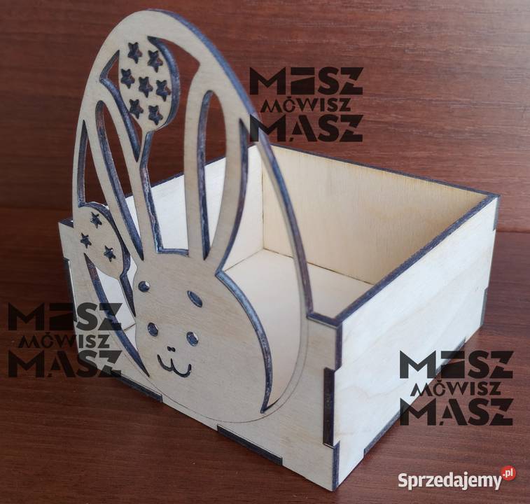 Box Łakocie Koszyk Zając Pisanka Drewno Racot