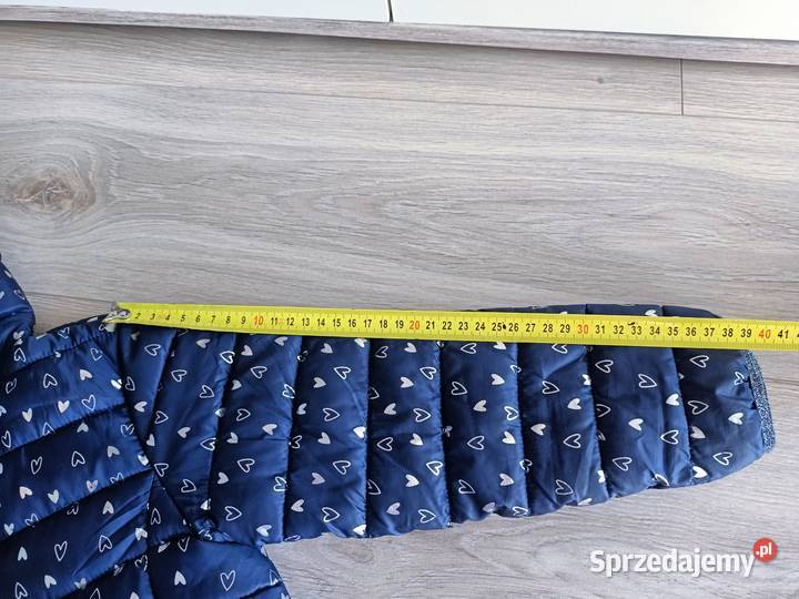 Kurtka zimowa dziewczęca granatowa w srebrne Płock