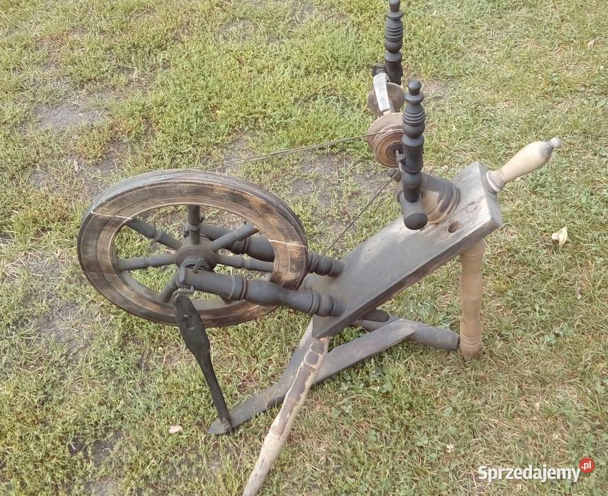 Kołowrotek do przędzenia wełnyantyk Wieluń