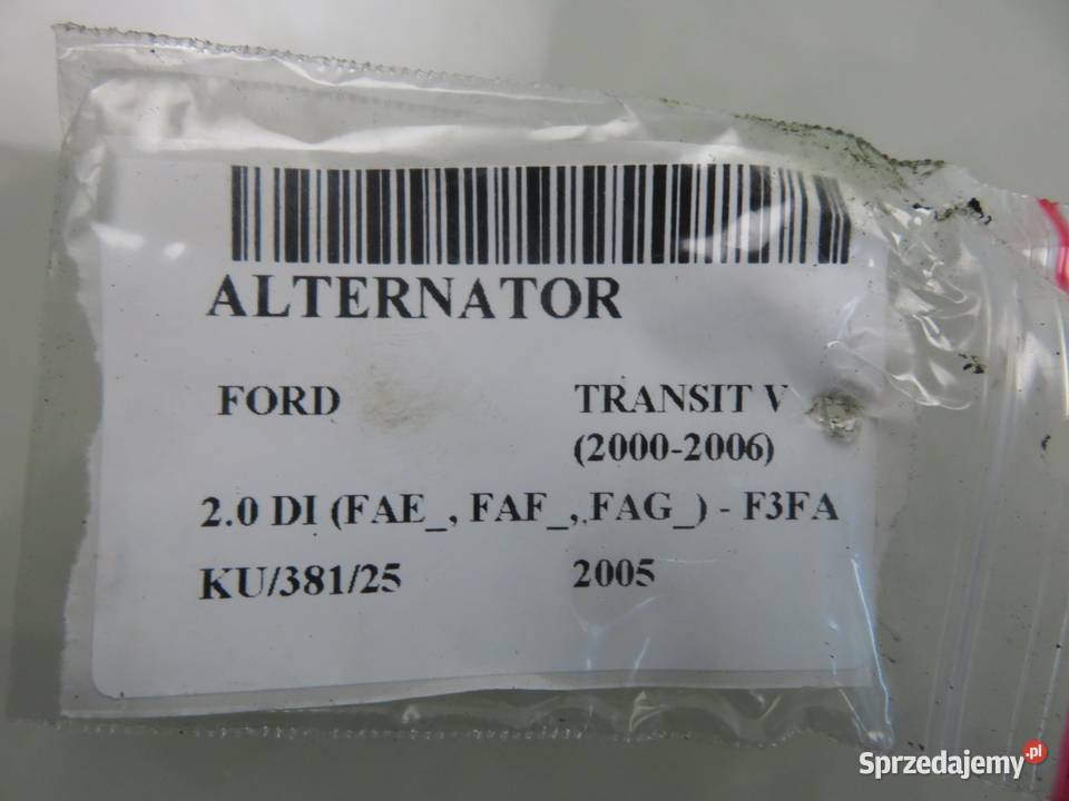 ALTERNATOR FORD TRANSIT V 20 DI CAL10260AS osobowe