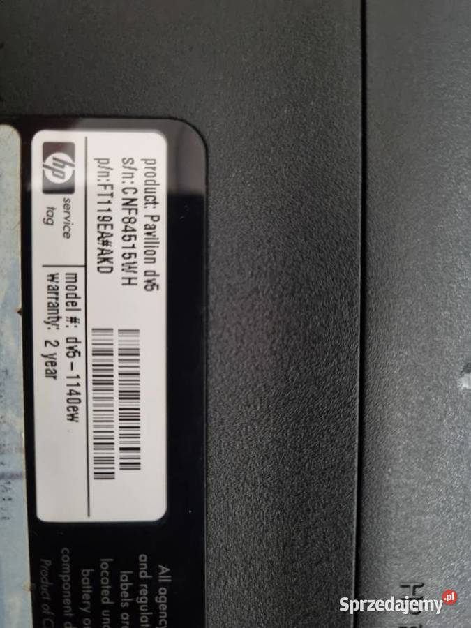 Laptop HP Pavilion DV5 HP/Compaq Jastrzębie-Zdrój sprzedam