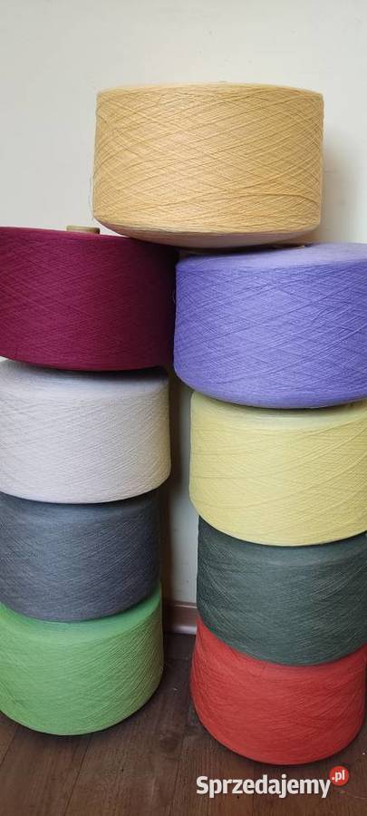 Przędza dziewiarska 27 tex 50 bawełna50 akryl łódzkie Łódź