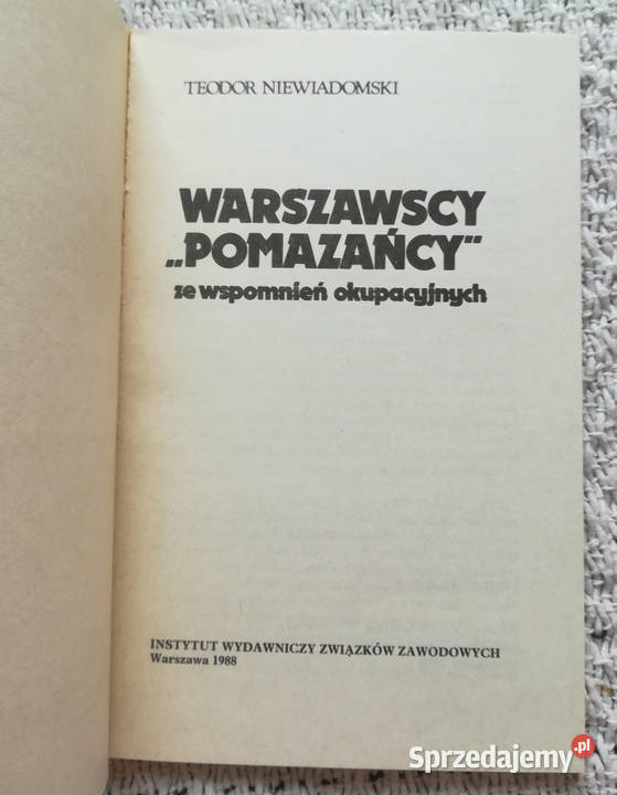 Warszawscy Pomazańcy Teodor Niewiadomski miękka Białystok