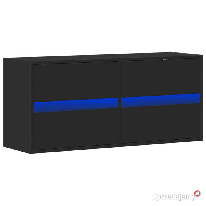 Ścienna szafka TV z LED czarna 100x31x45 sprzedam