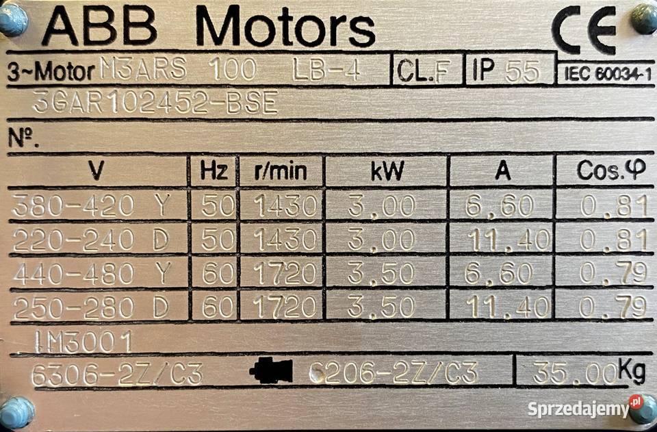 motoreduktor przekładnia 3kW 715obr HAMULEC Pigża sprzedam