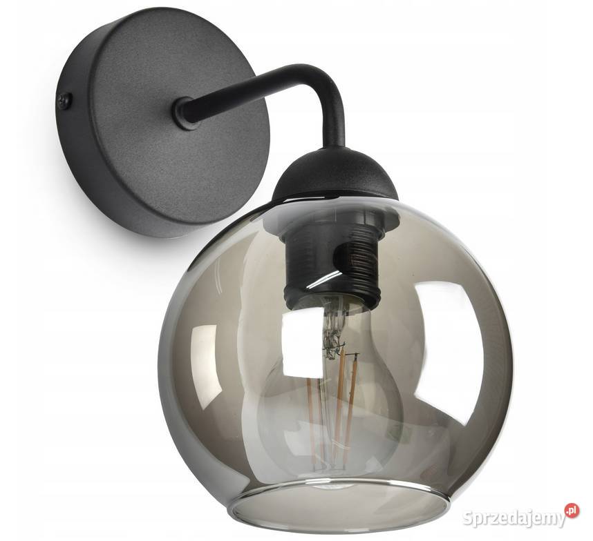 Szklana Lampa Ścienna Kinkiet LED KULA KULE Choroszcz