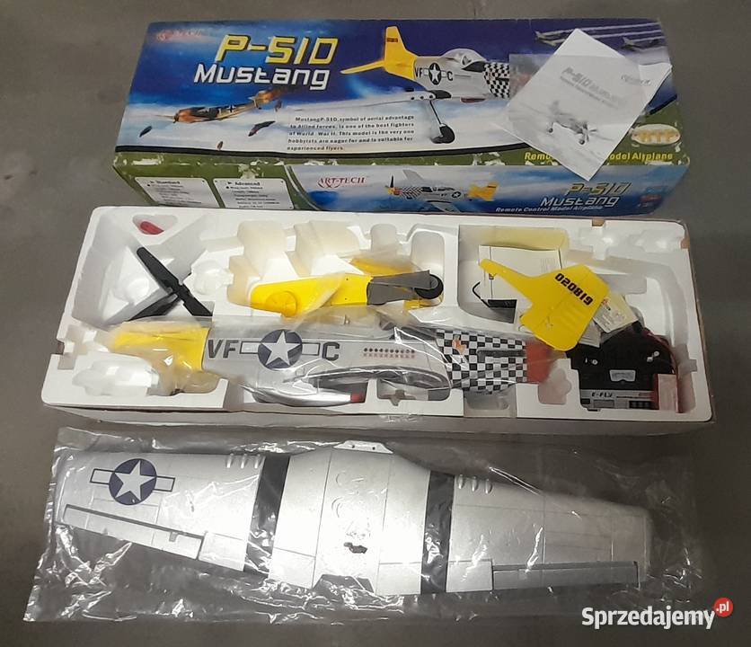 Model latający RC P51D Mustang ArtTech żółty/złoty