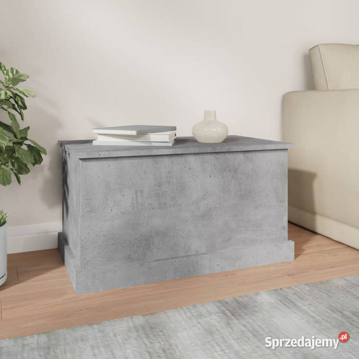 Skrzynia szarość betonu 70x40x38 materiał Warszawa