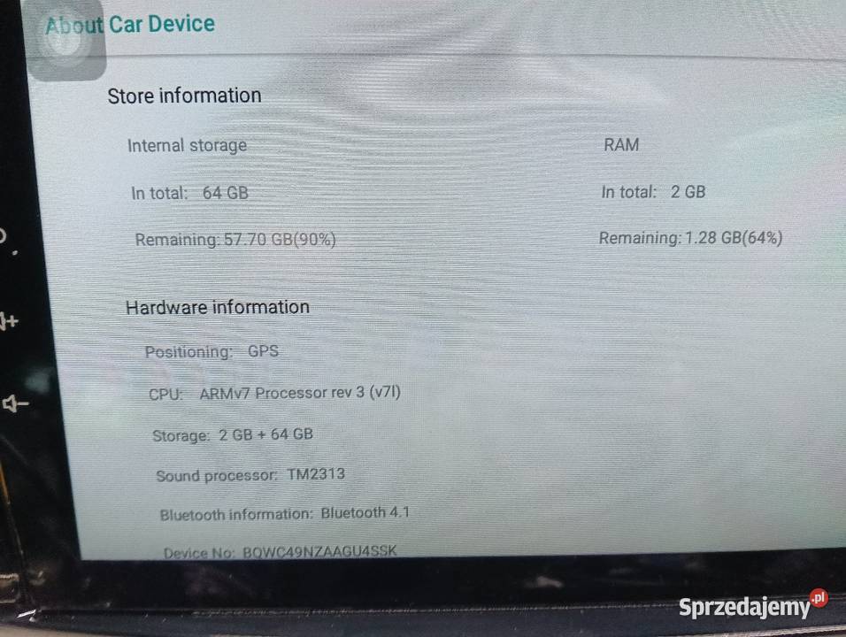 Radio android nawigacja Drążdżewo Nowe sprzedam