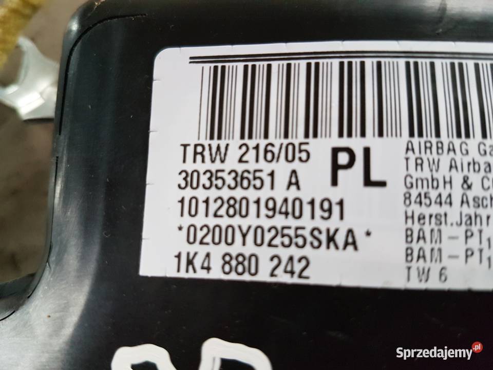 VW GOLF V TOLEDO III PODUSZKA POWIETRZNA FOTELA Części samochodowe Turek