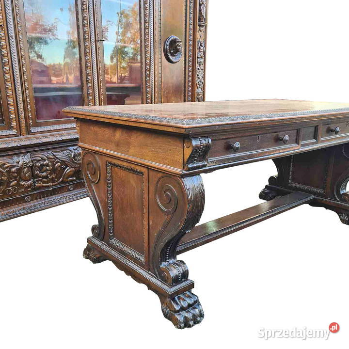 KOMPLET BIBLIOTEKA Z BIURKIEM I FOTELEM Szczecin