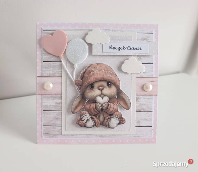 Kartka urodzinowa ręcznie robiona roczek Łódź sprzedam