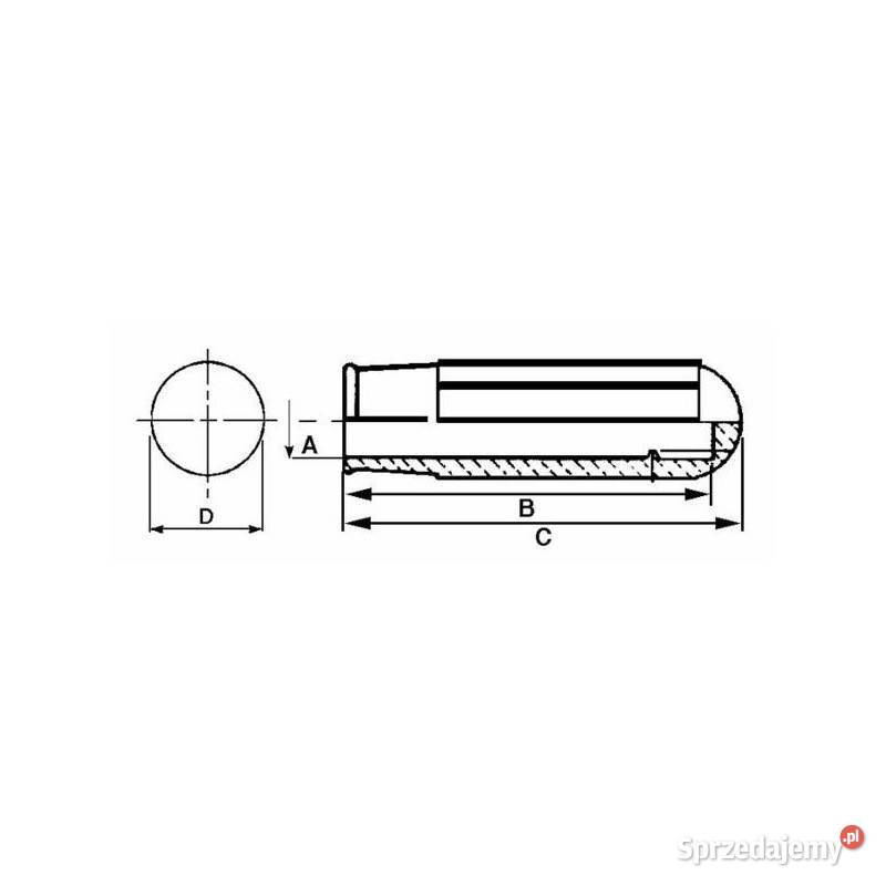 Uchwyt gumowy nasadzany 16x86mm 17732