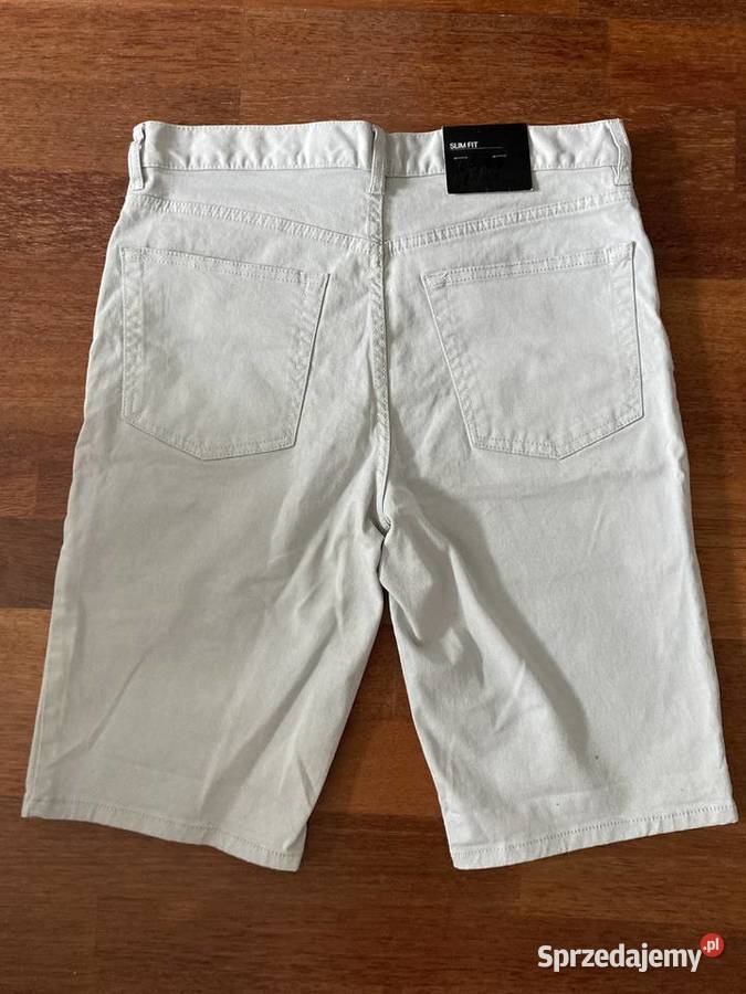 Krótkie spodenki męskie nowe HM jasnoszare slim Warszawa
