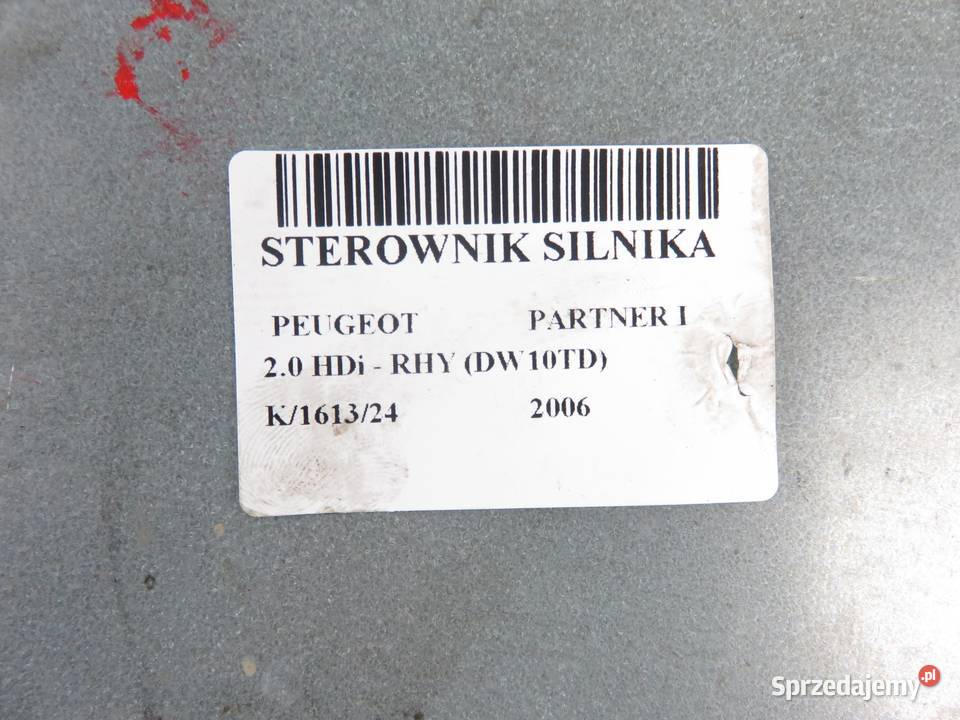 STEROWNIK PEUGEOT PARTNER I 20 HDi 9657662380