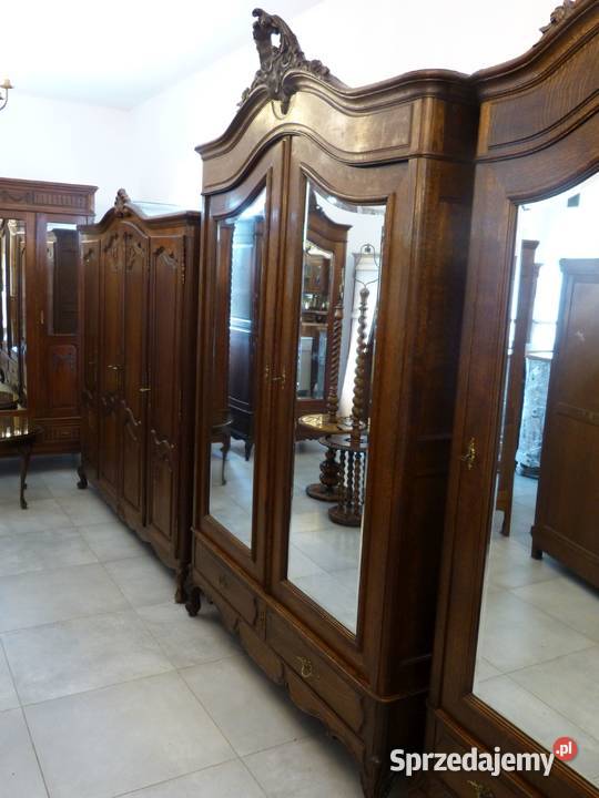 Szafa Ludwik rocaille ciemny dąb kompletusklep Dąbrowa Górnicza