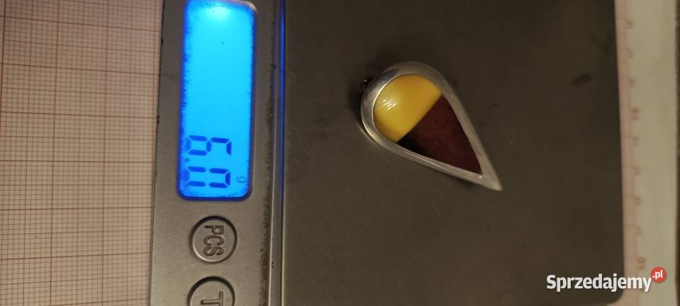 Broszka Bursztyn Vintage Białystok