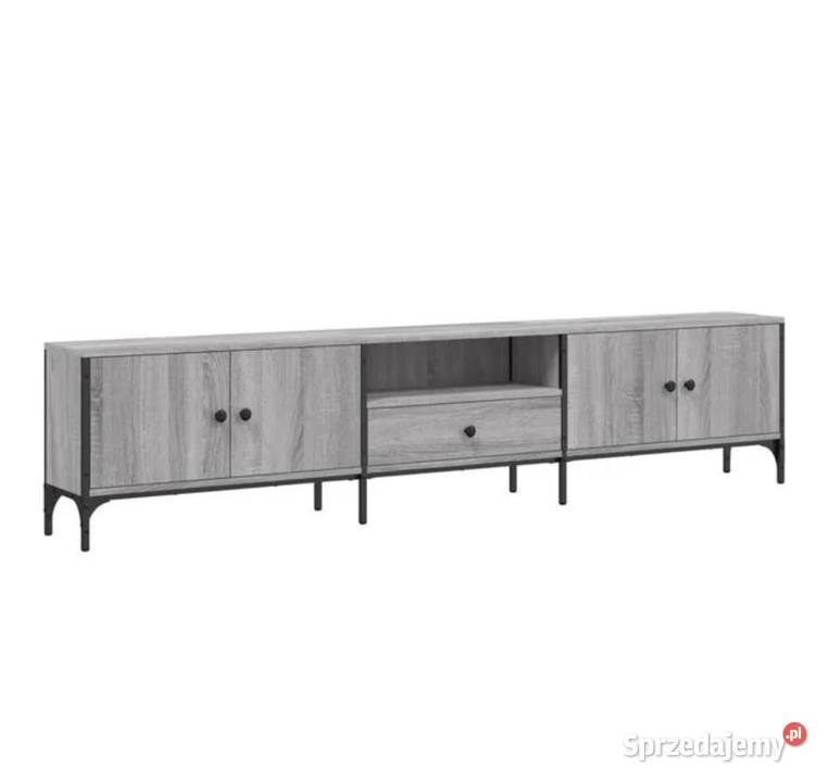 Szafka pod TV z szufladą szary dąb 200x25x44 Tychy