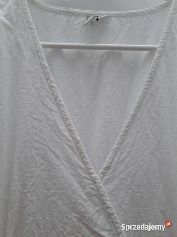 Biała sukienka z falbaną NLY Trend rozmiar 38