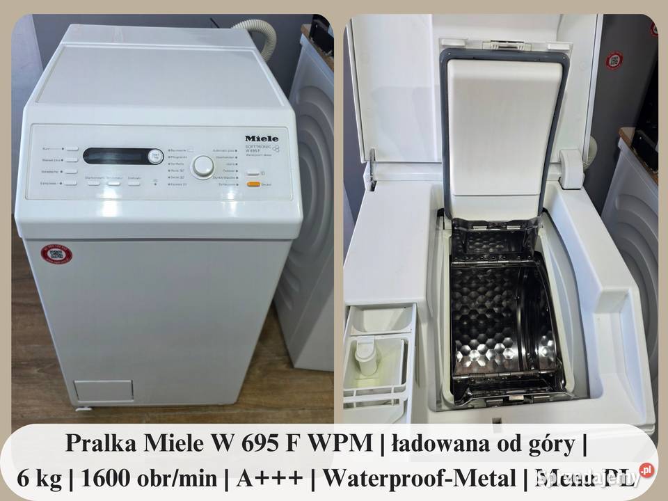 Pralka Miele W 695 F WPM ładowana góry 6 1600 dolnośląskie Wrocław