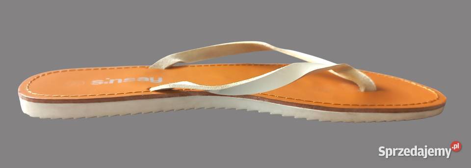 Damskie japonki brązowo biały Sinsay 40