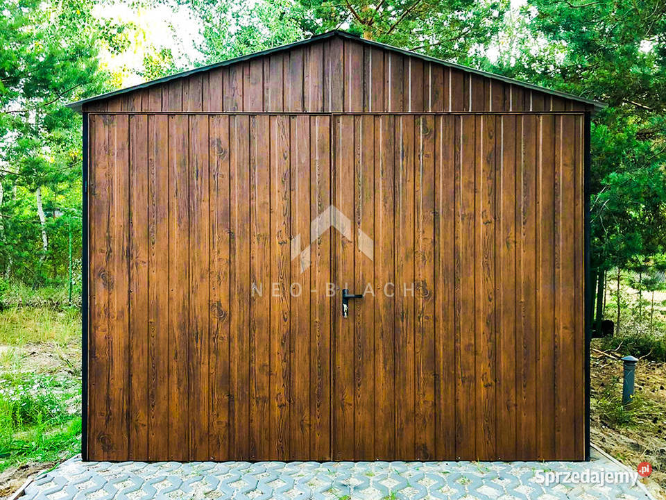 Blaszak Garaż blaszany 4x6m Brama Złoty Dąb Września