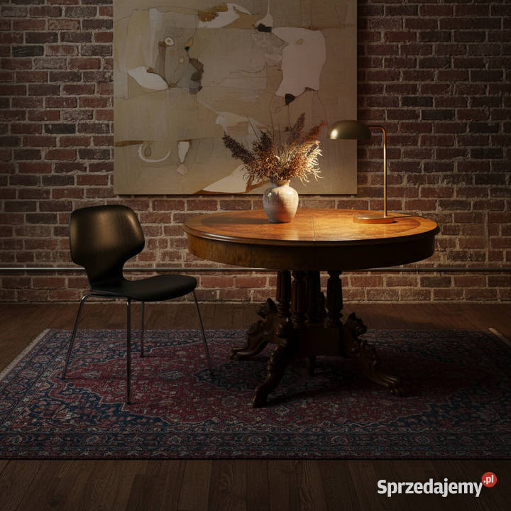 DREWNIANY STÓŁ ORZECHOWY BOCIAN czeczota lata 20