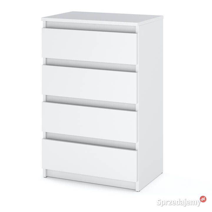 Komoda Biała Mat 4 Szuflady Nowoczesna Szafka Do 92.5cm Elbląg sprzedam