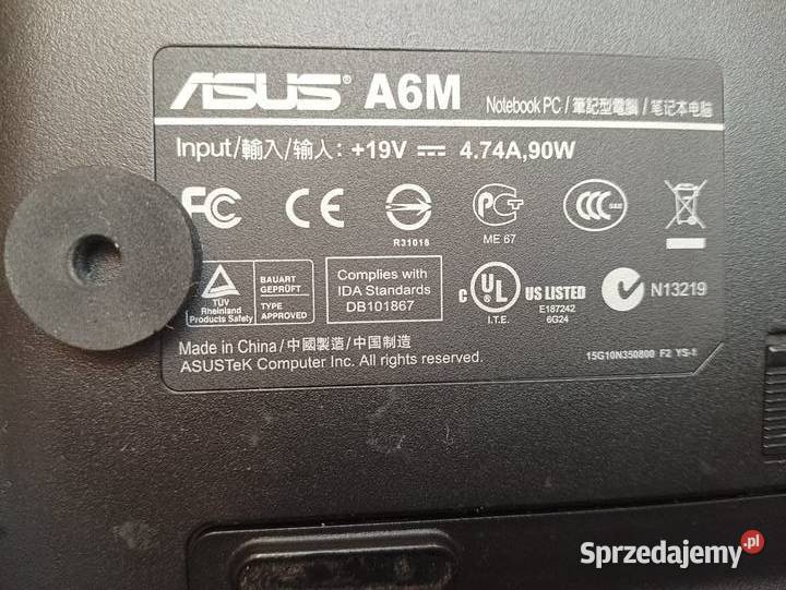 Sprzedam laptop Asus A6M Bieruń