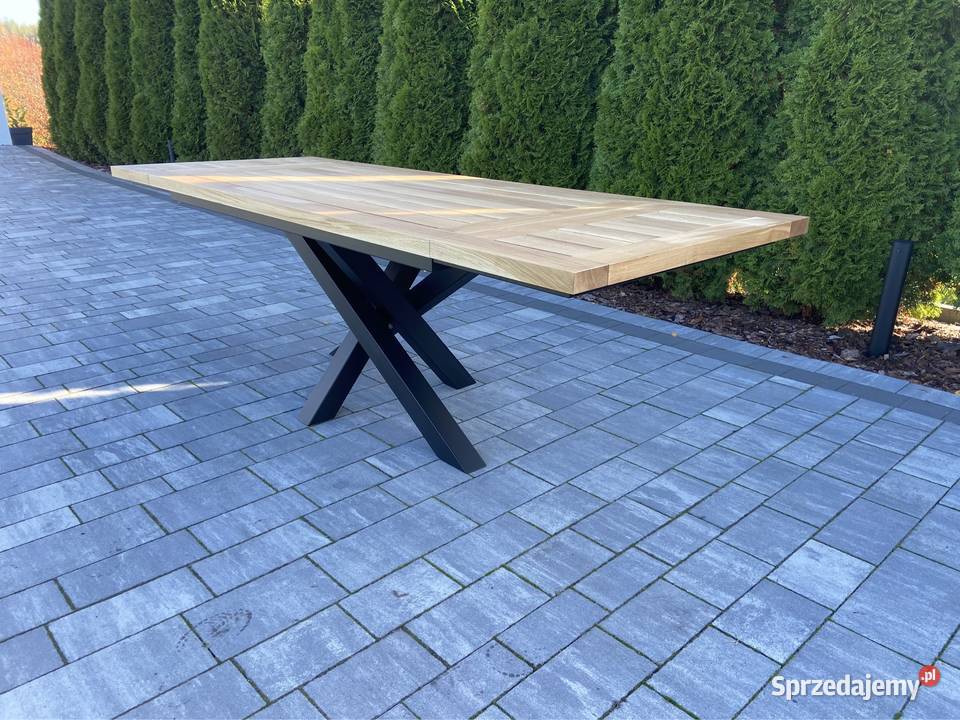 Stół z dębowym blatem w stylu loft Nowy Dziebałtów