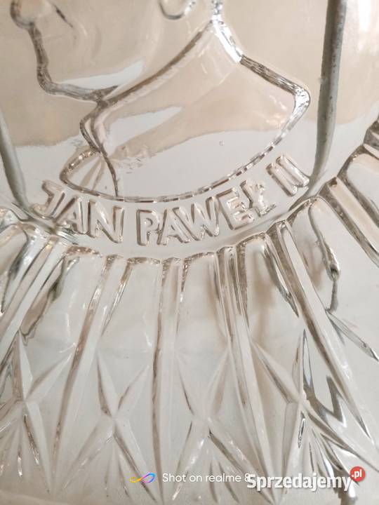 Patera kryształowa z Janem Pawłem II z PRLu łódzkie Łódź sprzedam