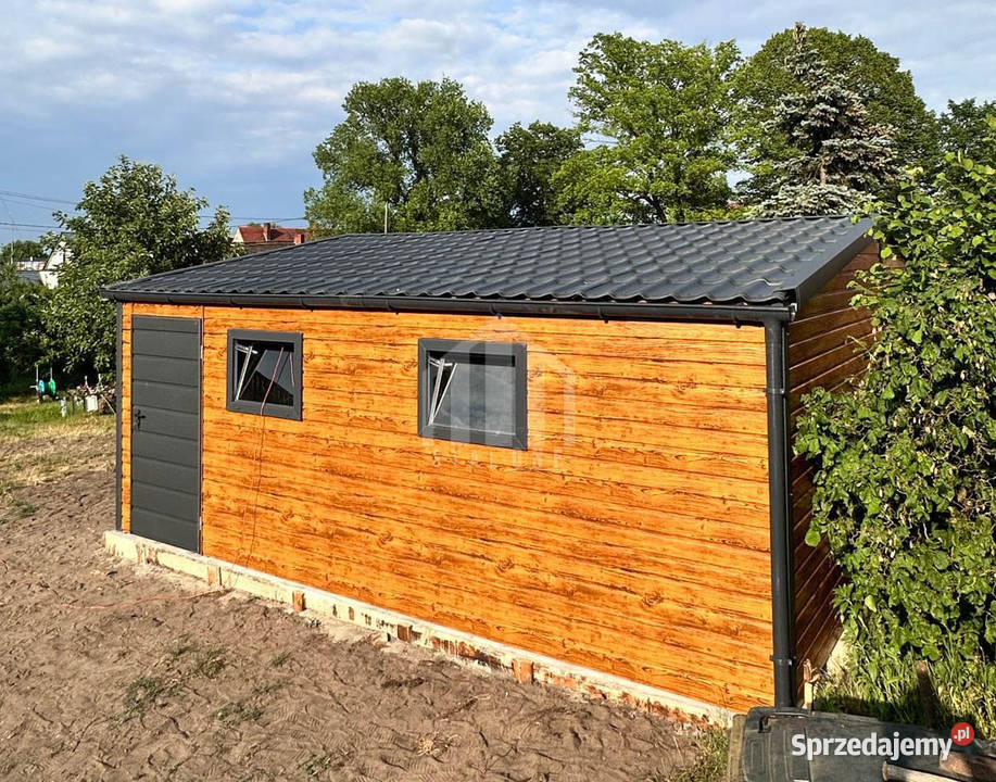 Garaż blaszany 6x5m 2x brama drzwi 2x okno 522zł/m2