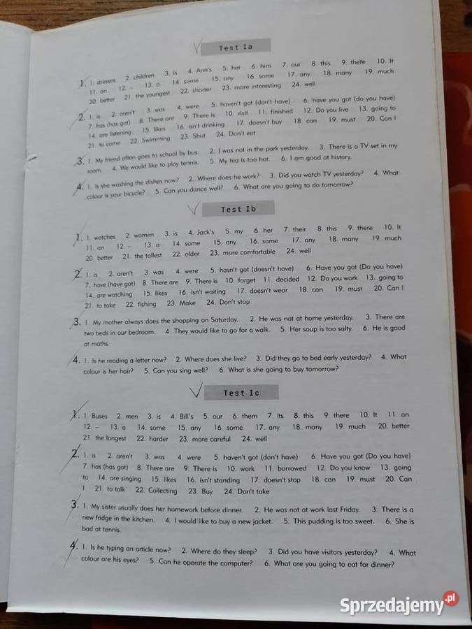 J angielski testy diagnostyczne 2t JZaleska małopolskie Kraków