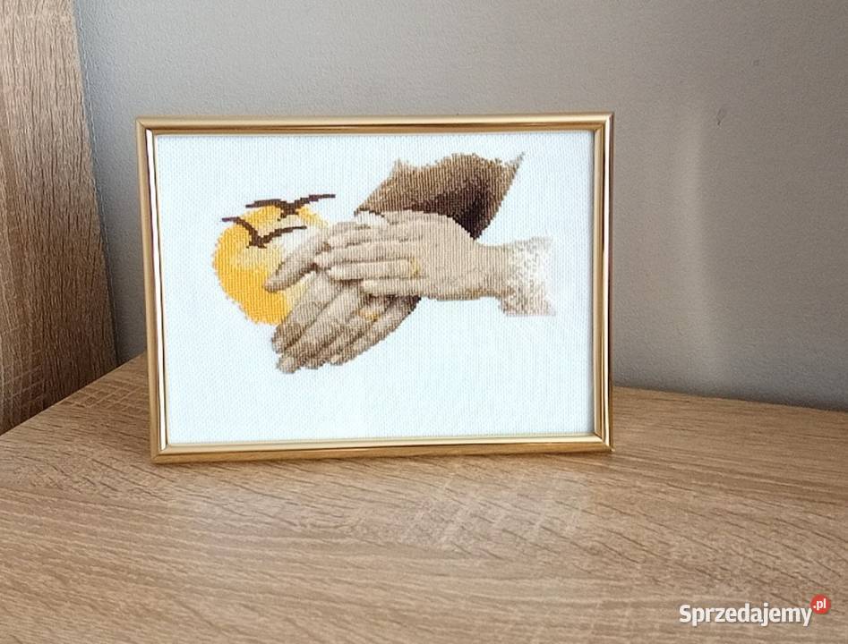 Pamiątka ślubu rocznicy haft krzyżykowy Olsztyn sprzedam