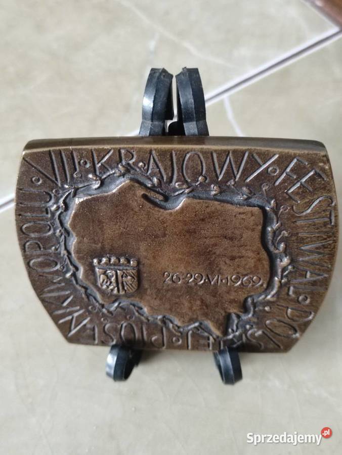 Plakieta z brązu UNIKAT VII KRAJOWY FESTIWAL Janów Lubelski sprzedam