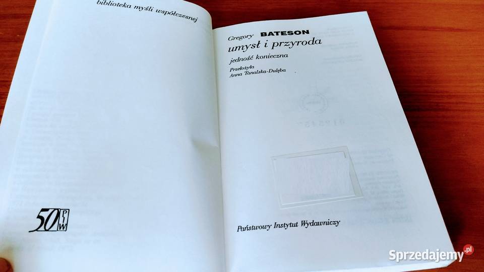 Umysł i przyroda jedność konieczna Gregory pomorskie Gdańsk