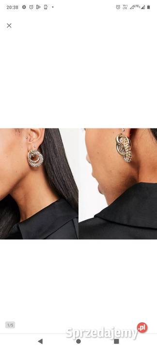ASOS Bogato zdobione kolczyki biznesowe z Kraków