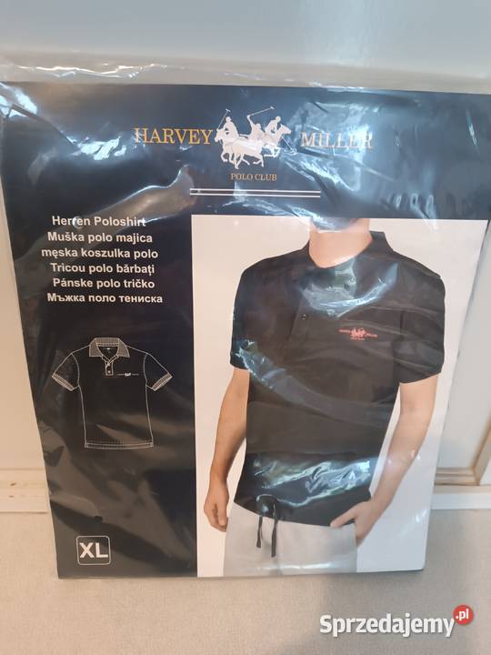 Harvey Miller koszulka polo męska czarna rozmiar Kędzierzyn-Koźle