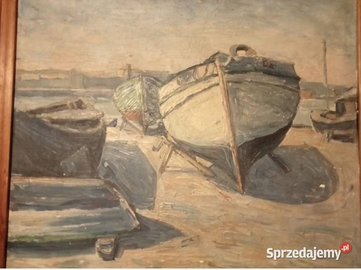 Marina Obraz olejny sygnowany do XXw Sygnatura Grójec