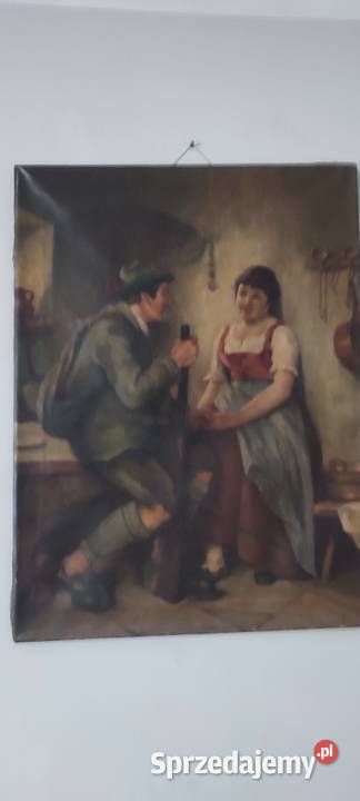 Stary obraz na płótnie Czersk