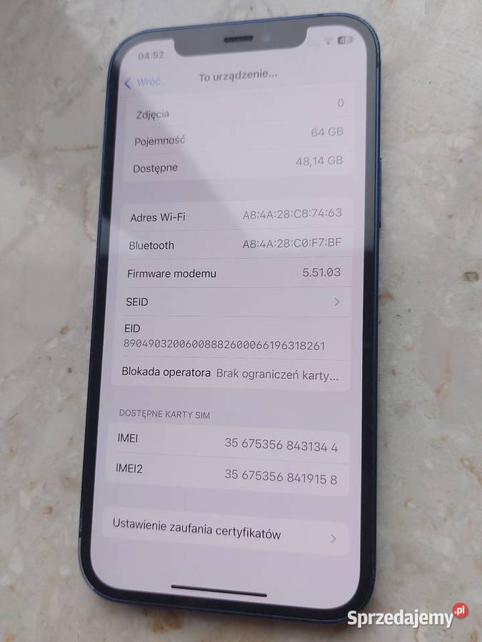 iPhone 12 64GB 92 Idealny Stan Warszawa sprzedam