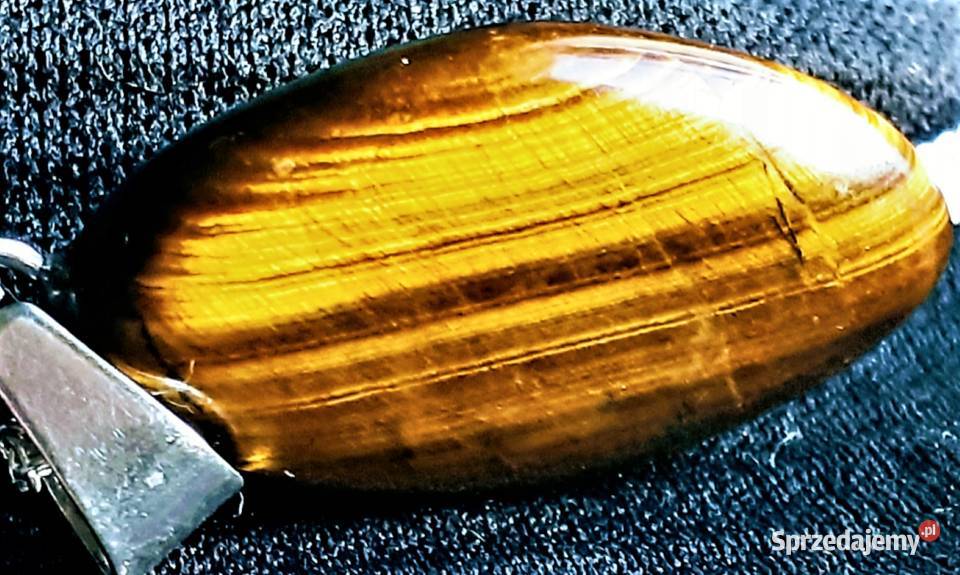 Srebrny Naszyjnik Tygrysie Oko Poraj