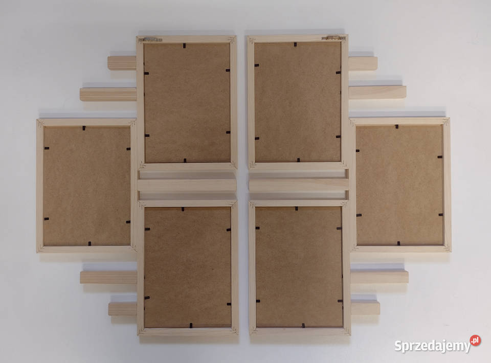 Drewniana Multirama Ramka Na 6 Zdjęć 15x21 Ramki i ramy sprzedam