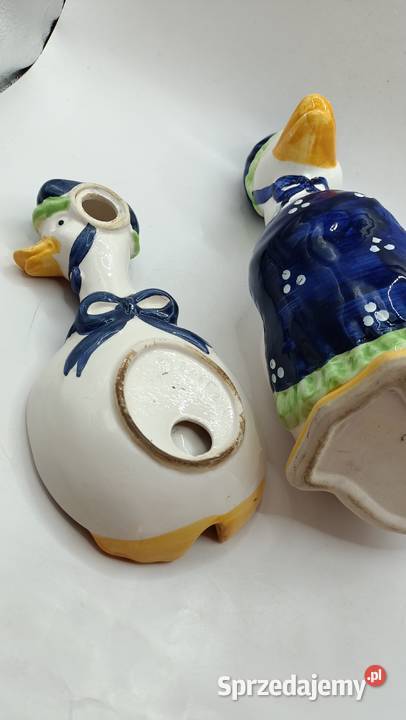 Figurki ceramiczne ptaki kaczki pojemnik i Zamość